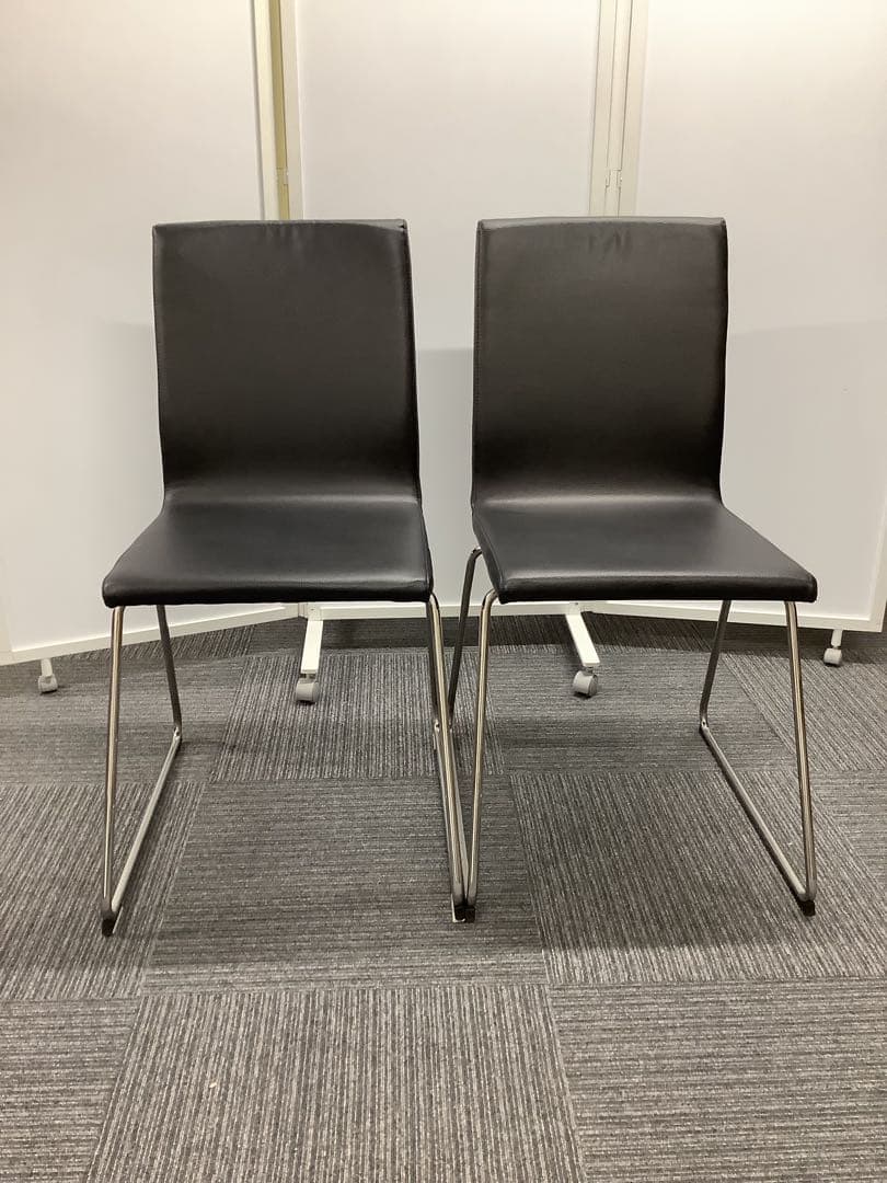 【直接引取限定】黒いダイニングチェア4脚セット イケア VOLFGANG