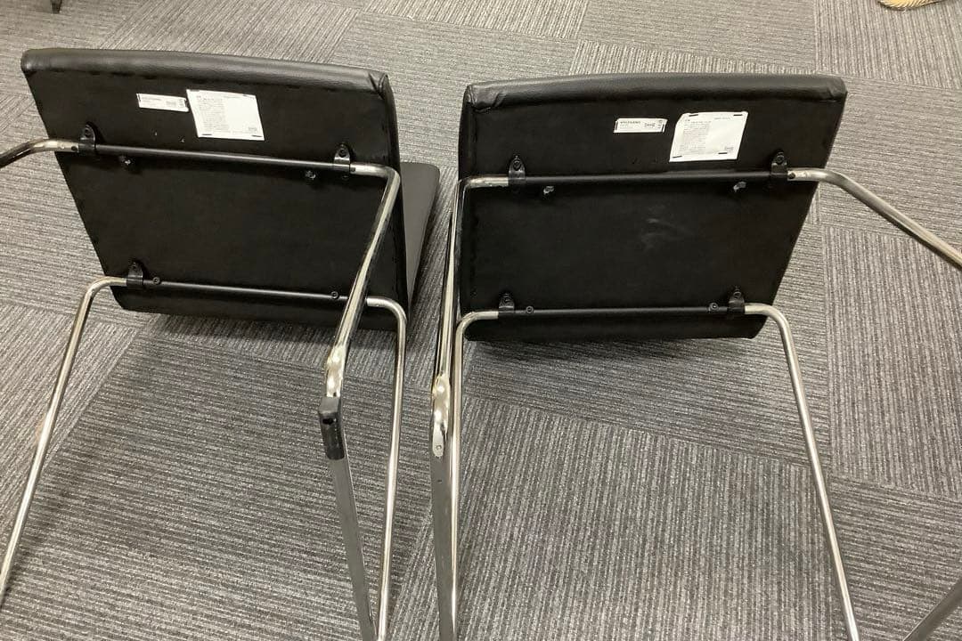 【直接引取限定】黒いダイニングチェア4脚セット イケア VOLFGANG