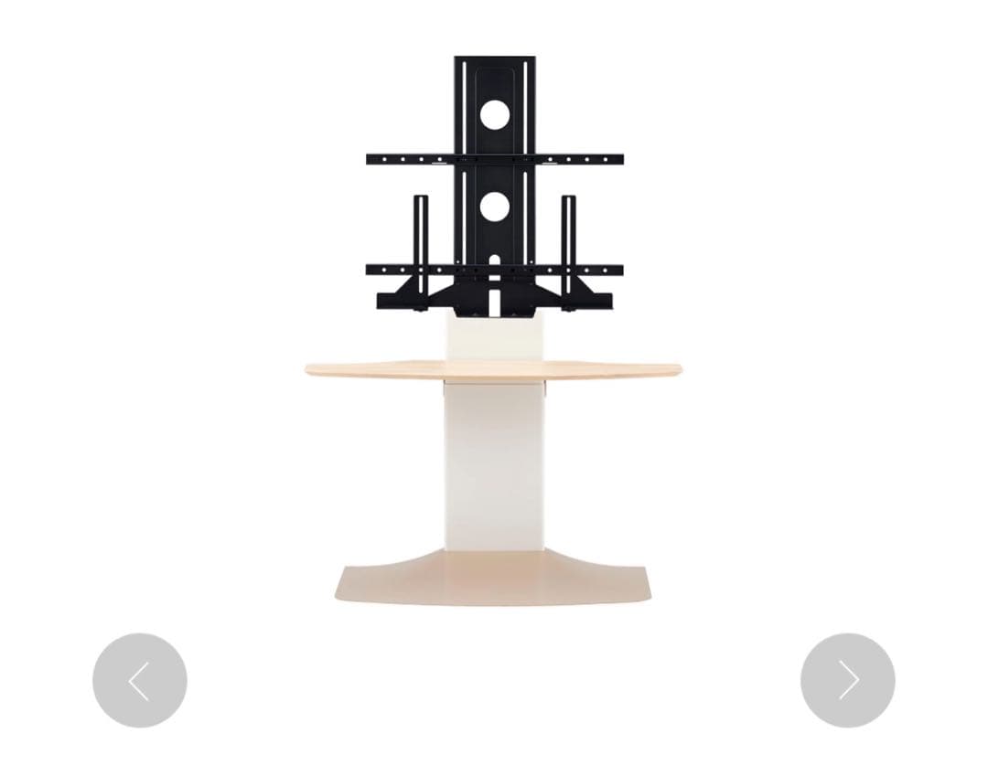 無垢棚板付き 壁寄せテレビスタンド