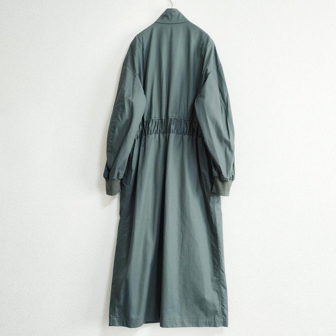 美品 LOEFF コットン ギャバ MA-1 ワンピース カーキ 1