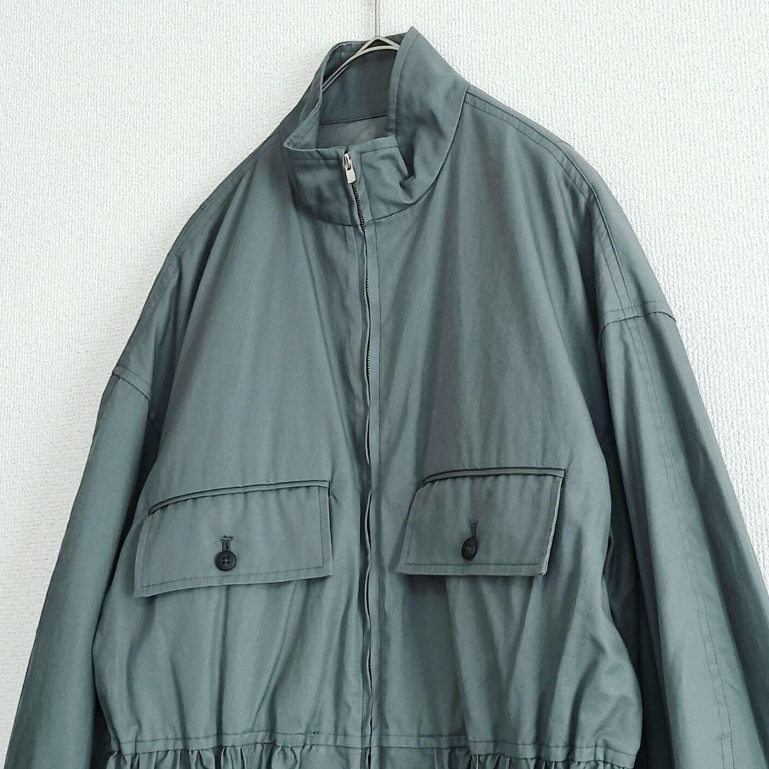 美品 LOEFF コットン ギャバ MA-1 ワンピース カーキ 1