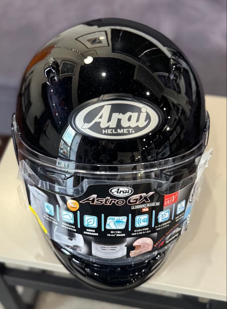 美品★Arai★Astro GX★グラスブラック★L