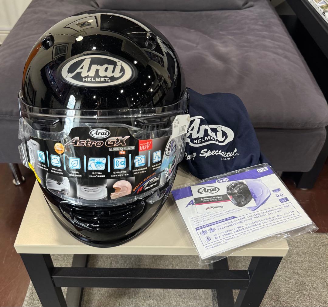 美品★Arai★Astro GX★グラスブラック★L
