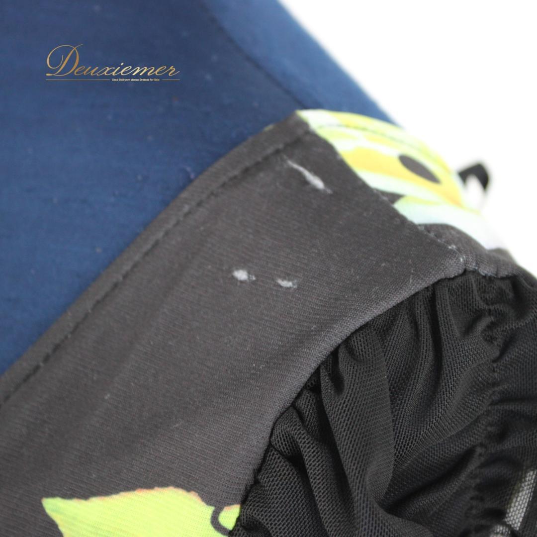 【社交ダンス衣装】ワンピース ドレス パーティー ICHIOKU 黒 黄色 水玉