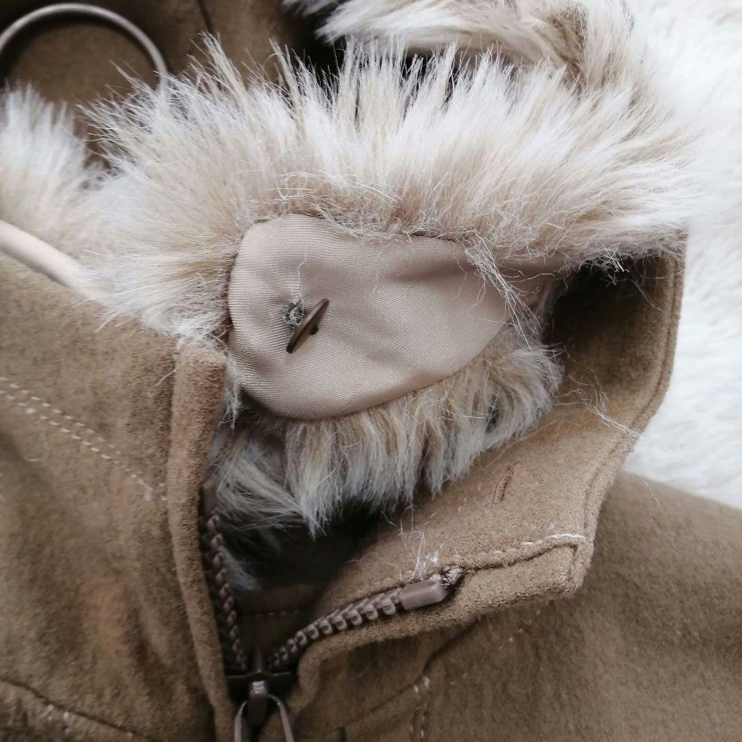 BURBERRY バーバリー ブルーレーベル ウール キャメル フードファー