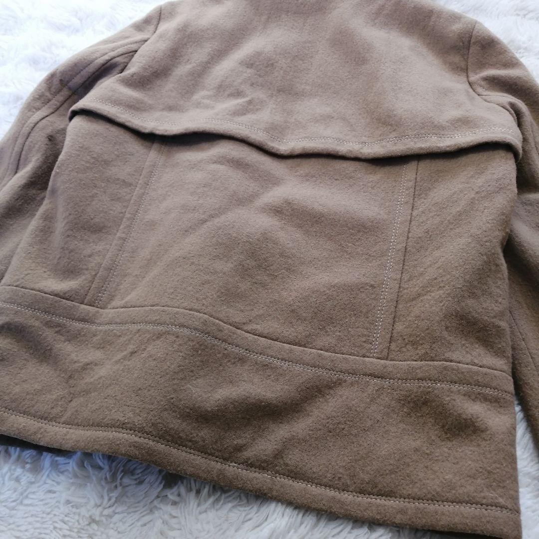 BURBERRY バーバリー ブルーレーベル ウール キャメル フードファー