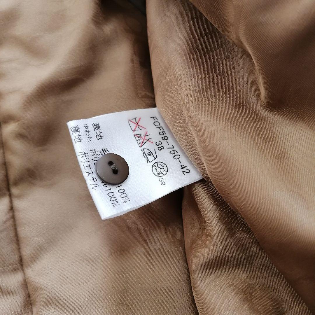 BURBERRY バーバリー ブルーレーベル ウール キャメル フードファー