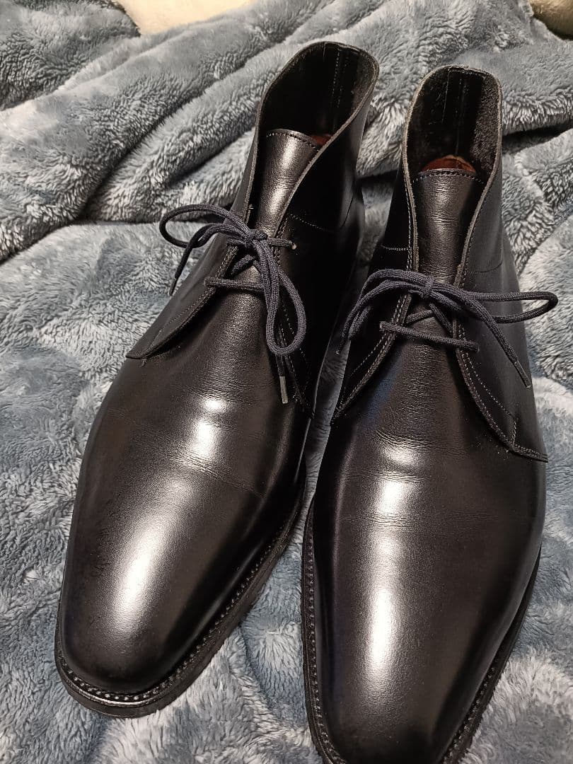 JOHN LOBB ROMSEY 7.5D ブラックカーフ チャッカブーツ