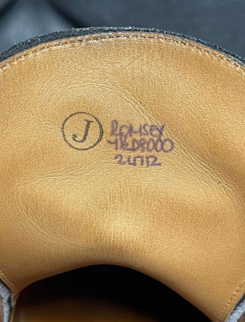 JOHN LOBB ROMSEY 7.5D ブラックカーフ チャッカブーツ