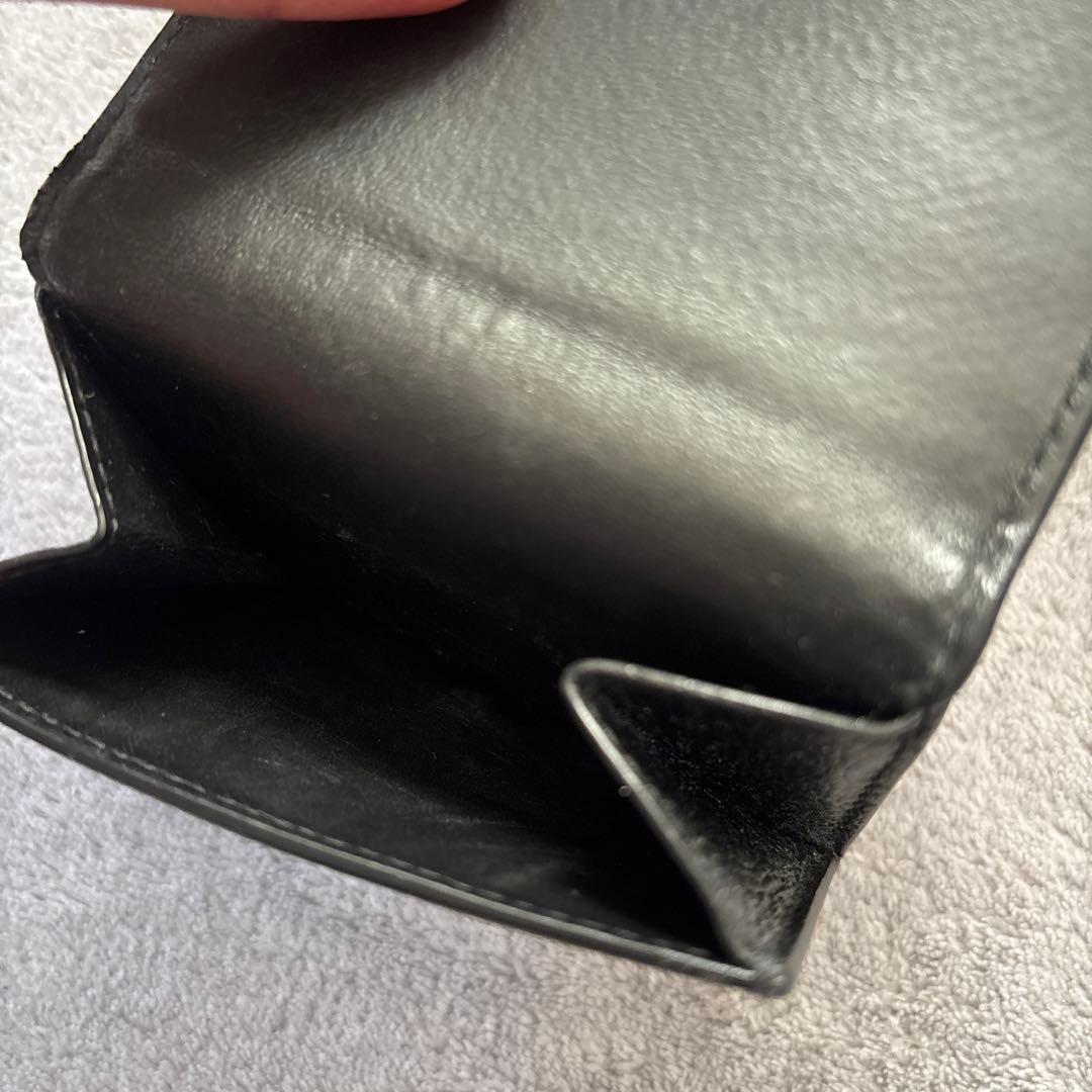 【美品】BALENCIAGAバレンシアガ三つ折り財布593813黒ブラック