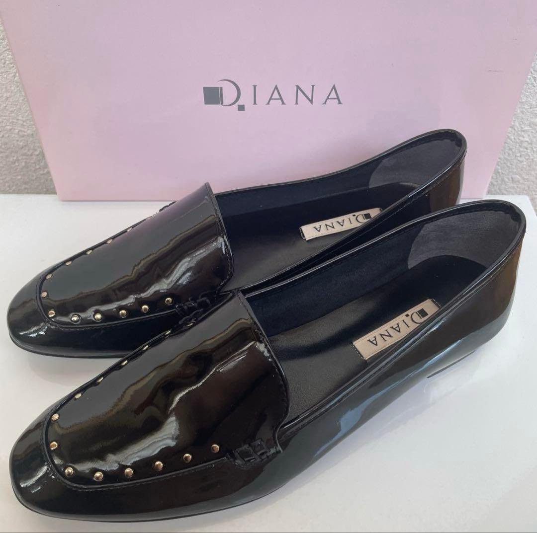 【新品】DIANA ダイアナ エナメル フラットシューズ パンプス 24.5cm