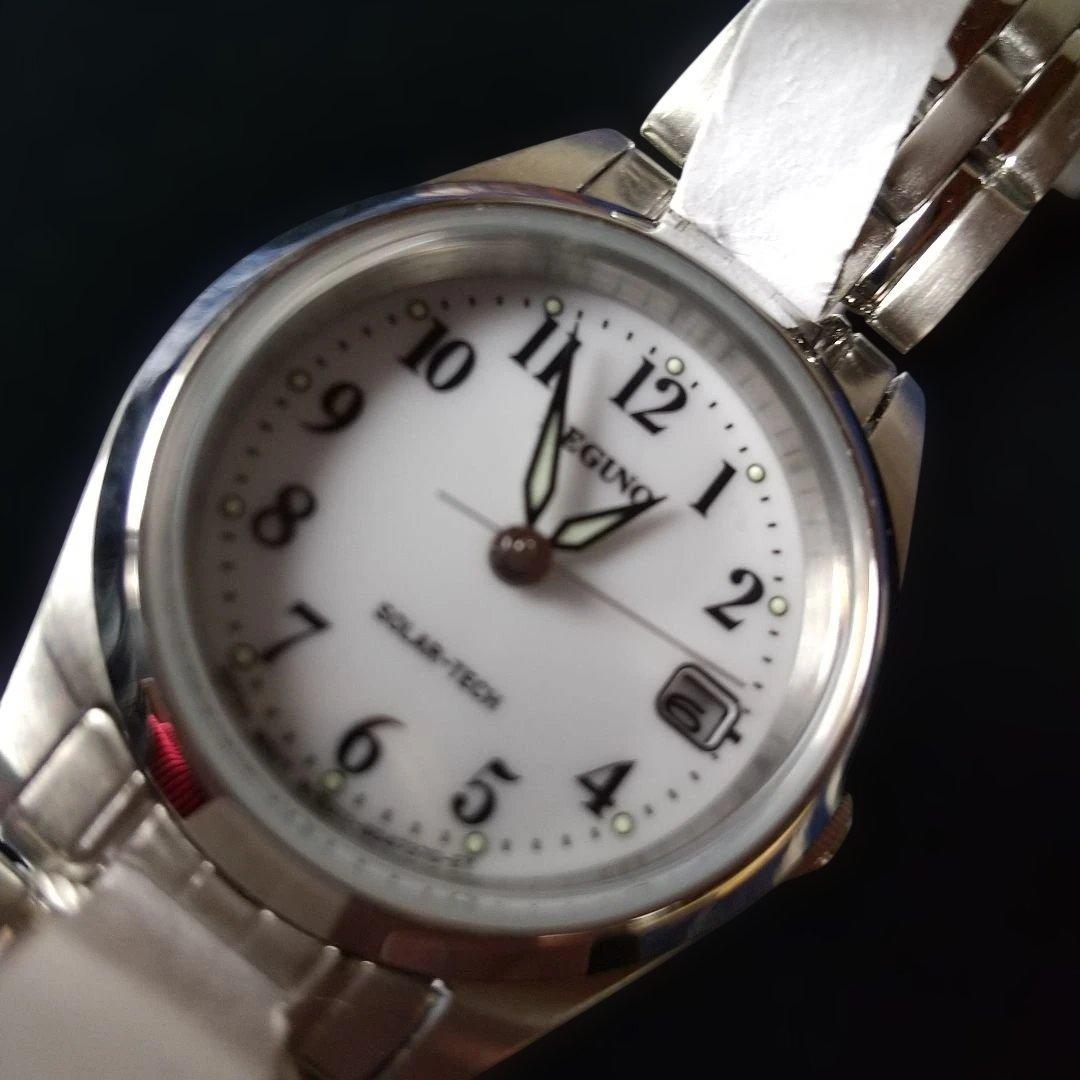 《新品》 シチズン レグノ レディース ソーラー腕時計 防水 ホワイト 文字盤