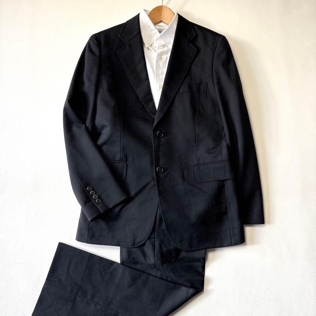 美品 ジェイプレス 男の子160 フォーマルスーツ3点セット 刺繍 ストライプ