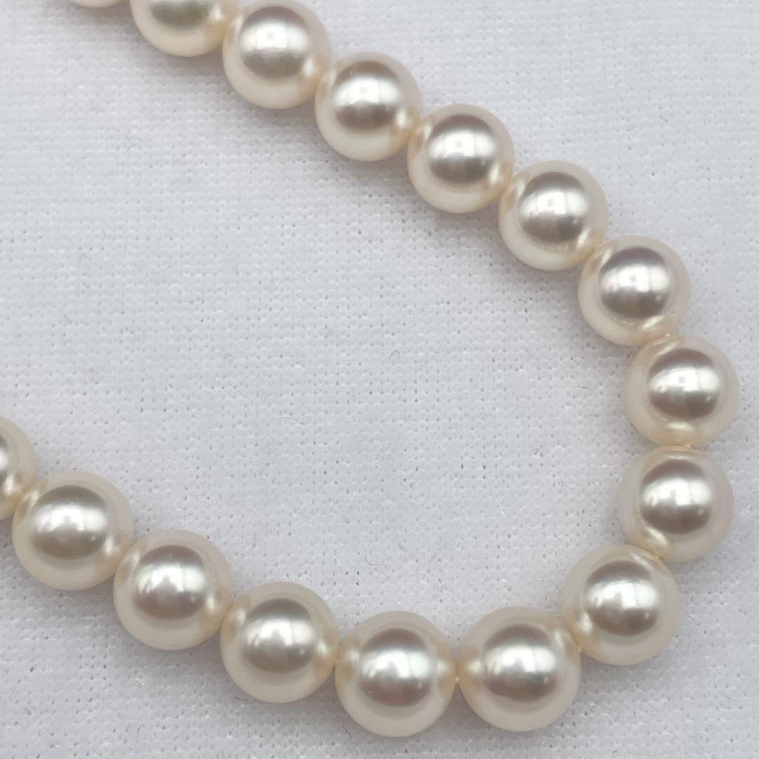 アコヤ真珠 花珠 真珠総合研究所鑑別書 約7-7.5 ネックレス Silver