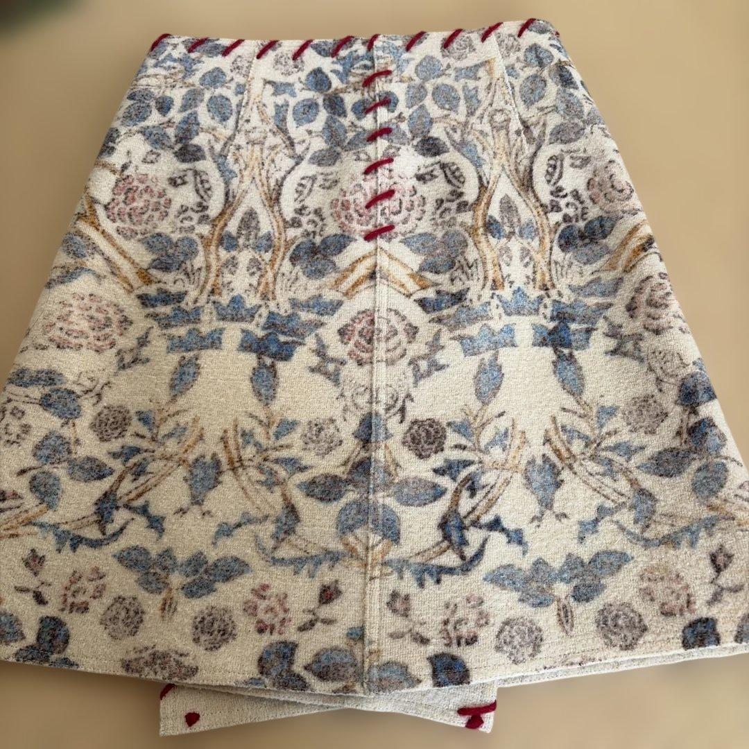 ISSEY MIYAKE 花柄スカート Aライン巻きスカート