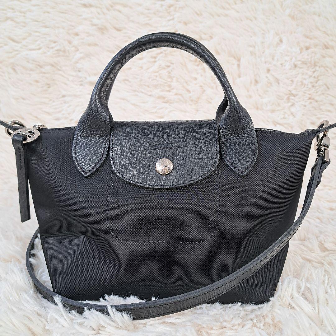 【美品】LONGCHAMP ルプリアージュ ネオ XS ブラック 正規品