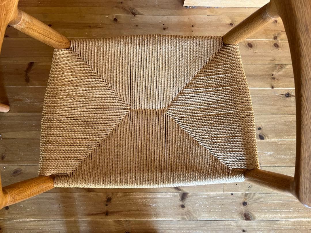 ★math　無印良品　オーク材ペーパーコードチェア　Ｂ