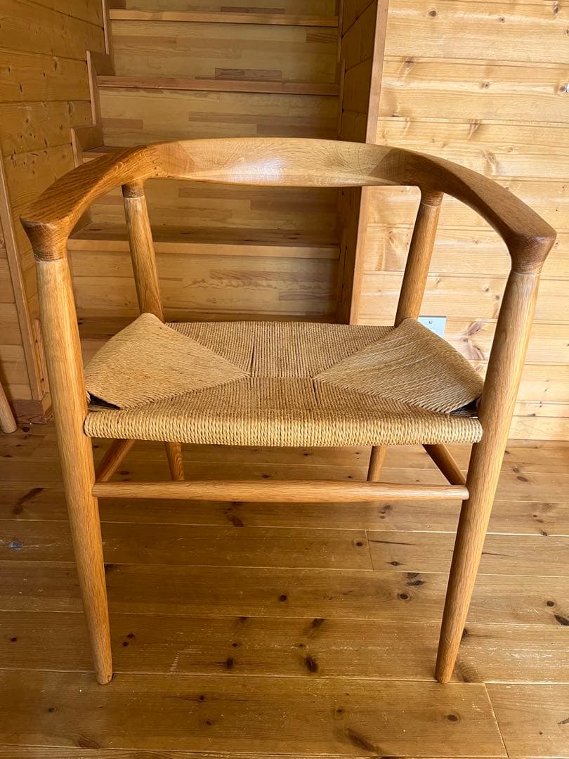 ★math　無印良品　オーク材ペーパーコードチェア　Ｂ