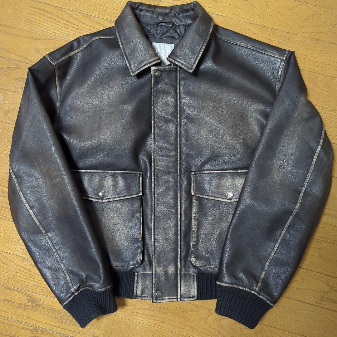 GAP リサイクルヴィーガンレザーボンバージャケット M 完売品