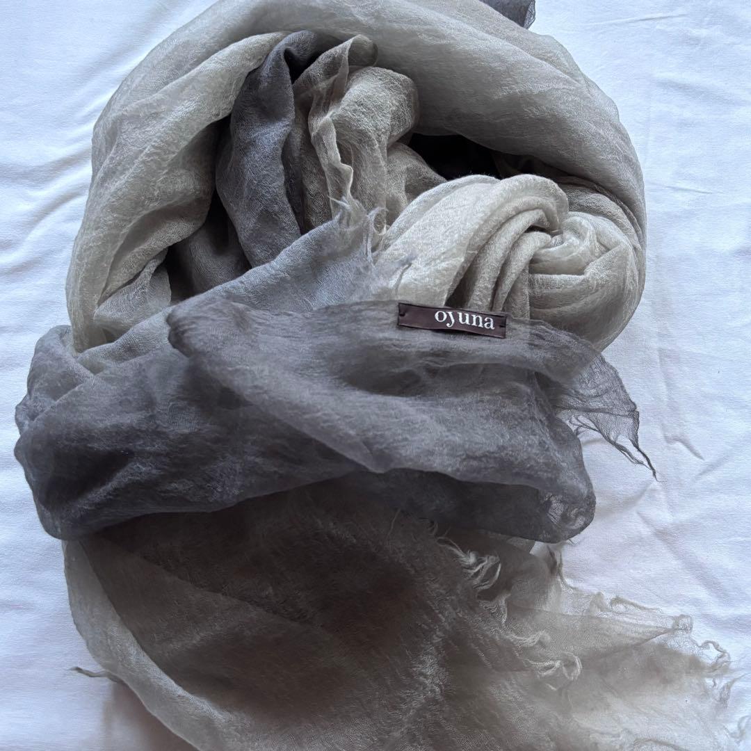 Oyuna カシミヤ100 ストール マフラー 超大判　薄手　グラデーション
