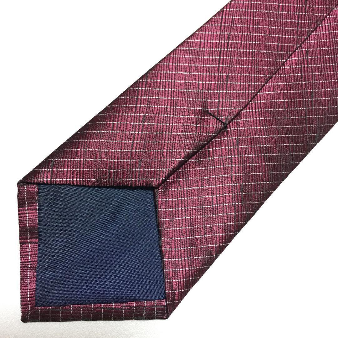 未使用級 ルイヴィトン Louis Vuitton ネクタイ ワインレッド