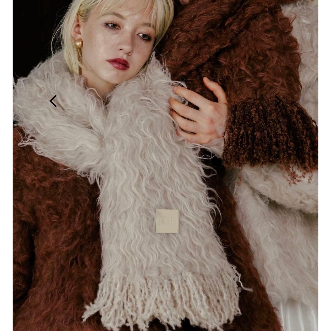 the toe Pigalle shaggy muffler ベージュ