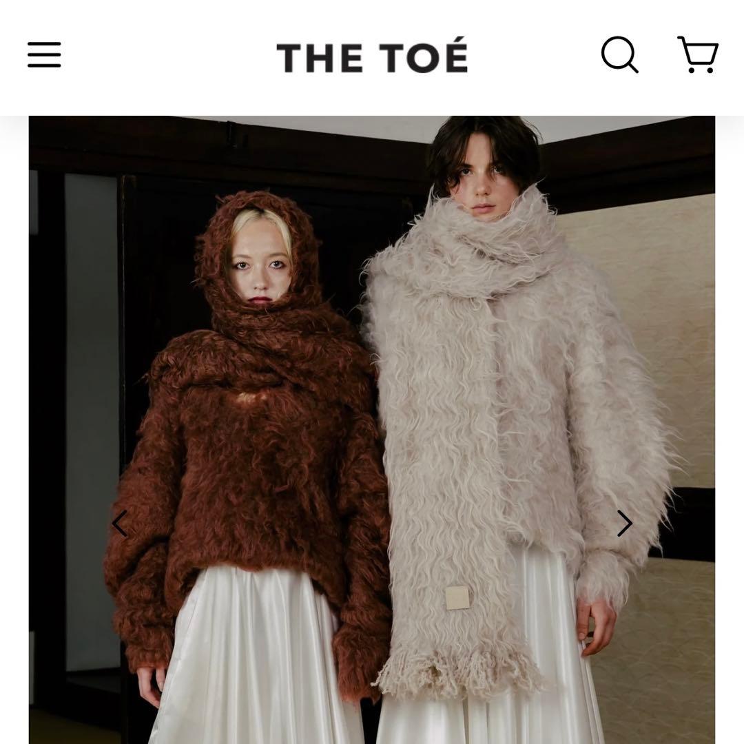 the toe Pigalle shaggy muffler ベージュ