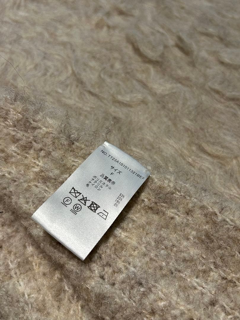 the toe Pigalle shaggy muffler ベージュ