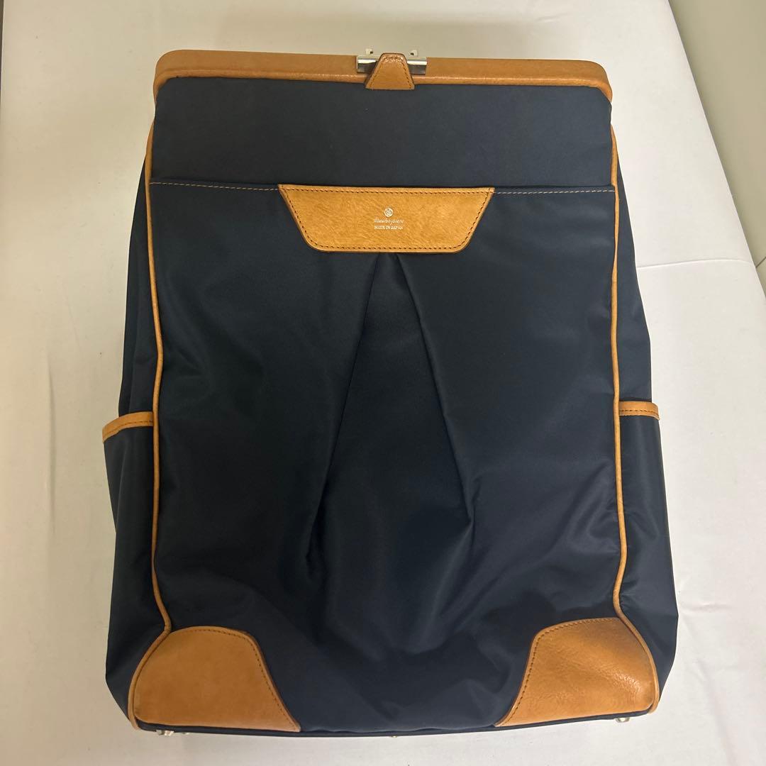 定価48000円 マスターピース リュック 本革/ナイロン ネイビー/