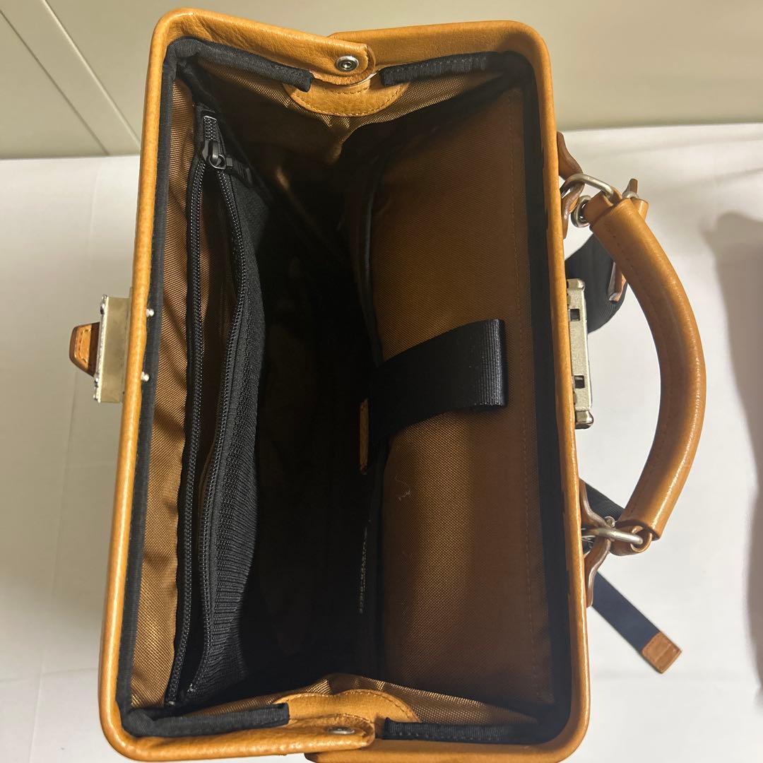 定価48000円 マスターピース リュック 本革/ナイロン ネイビー/