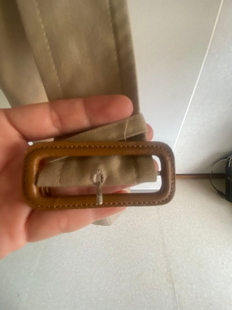 トレンチコート ベージュ チェック柄