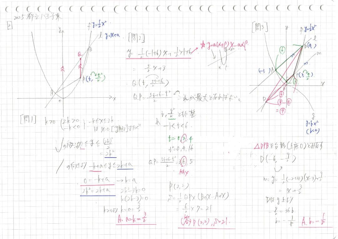 限定割引塾講師オリジナル数学解説(全問動画付)都立八王子東過去問2018-25