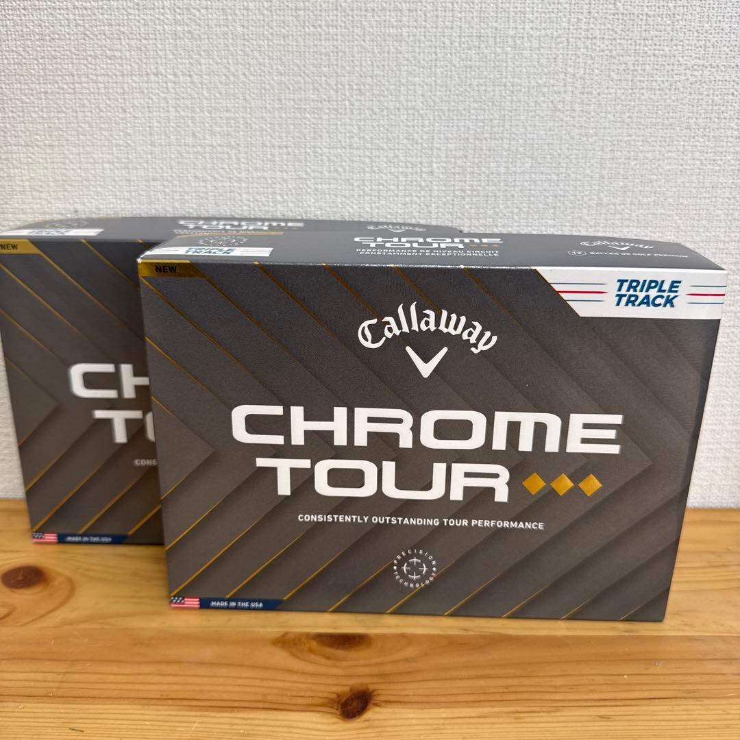 キャロウェイゴルフボールCHROME TOUR x2箱セット
