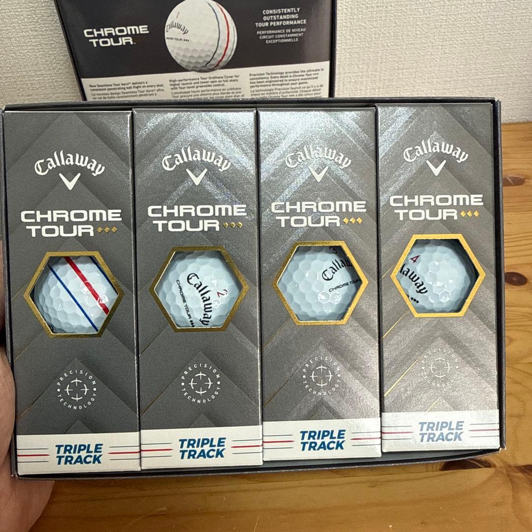 キャロウェイゴルフボールCHROME TOUR x2箱セット