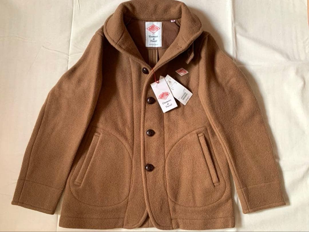 【海苔】ダントンDANTON キャメル36 ウール ピーコート新品タグ付き