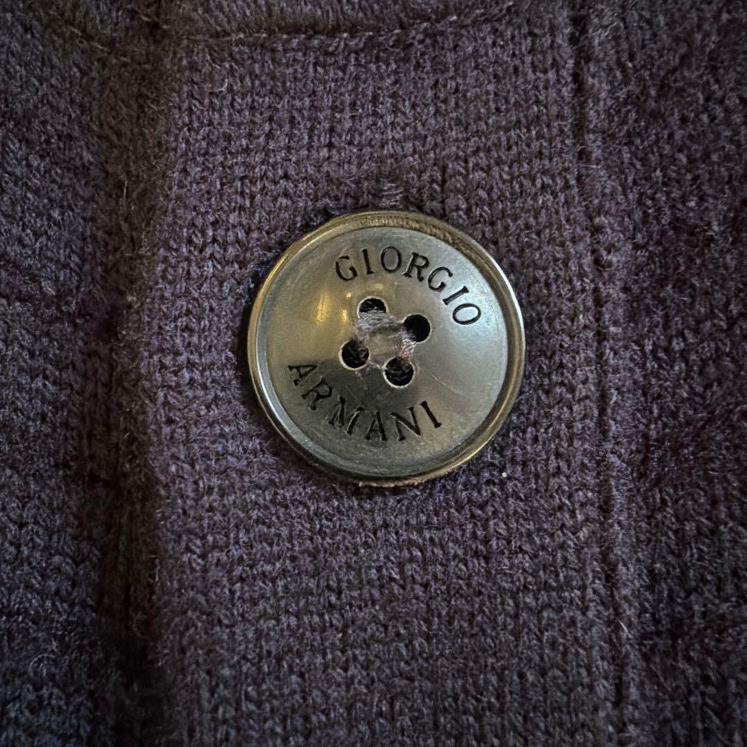 【ジョルジオアルマーニ】大きいサイズ ボーダー カーディガン ゆったり