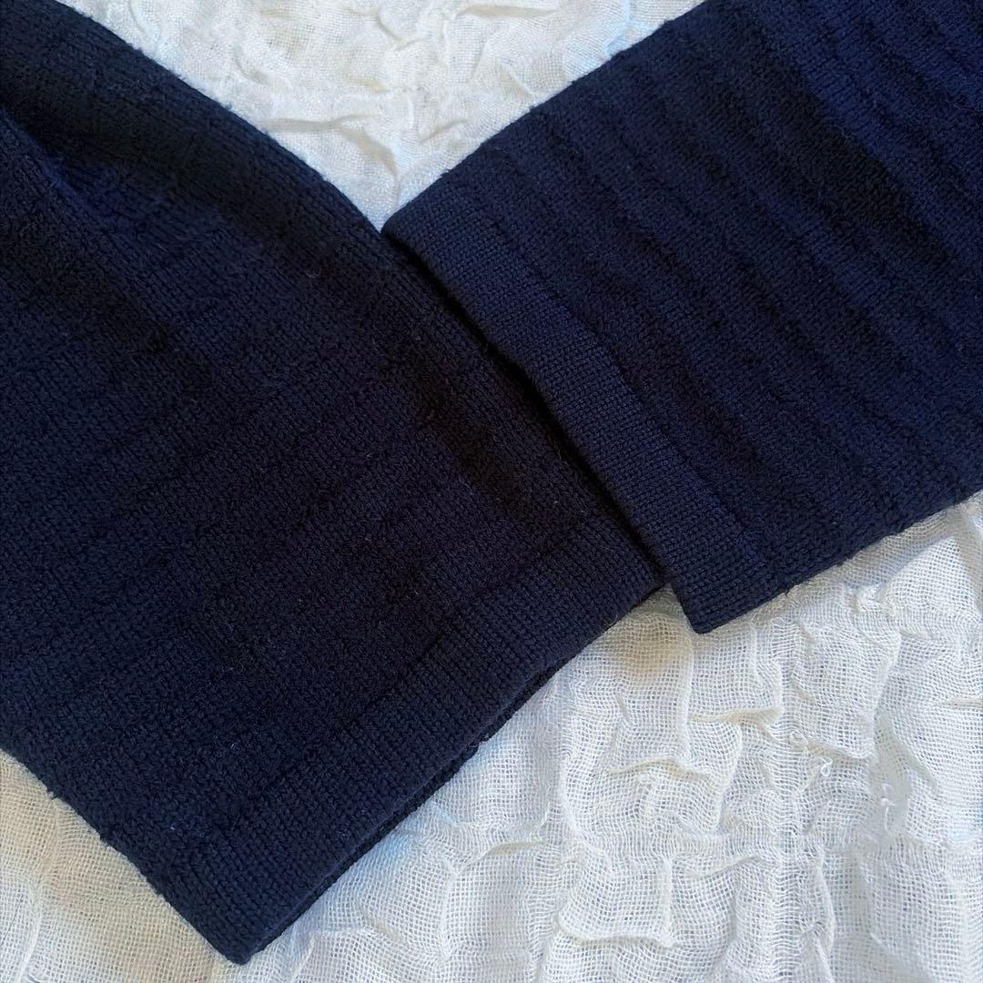 【ジョルジオアルマーニ】大きいサイズ ボーダー カーディガン ゆったり