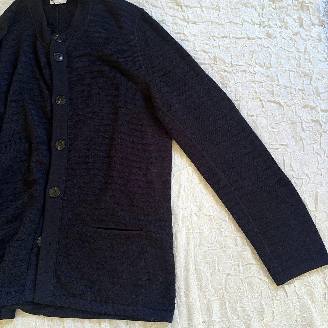 【ジョルジオアルマーニ】大きいサイズ ボーダー カーディガン ゆったり