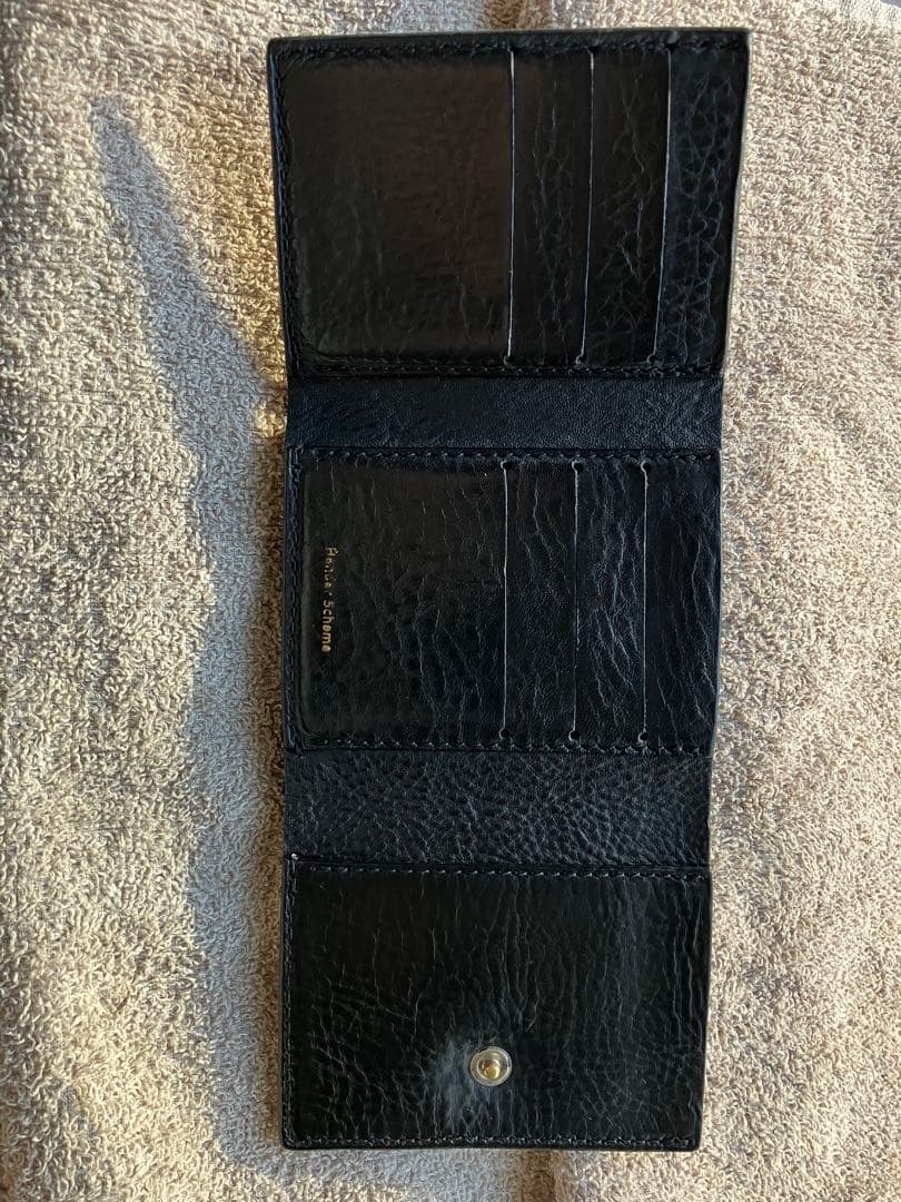 エンダースキーマ　三つ折り財布　ブラックHender scheme