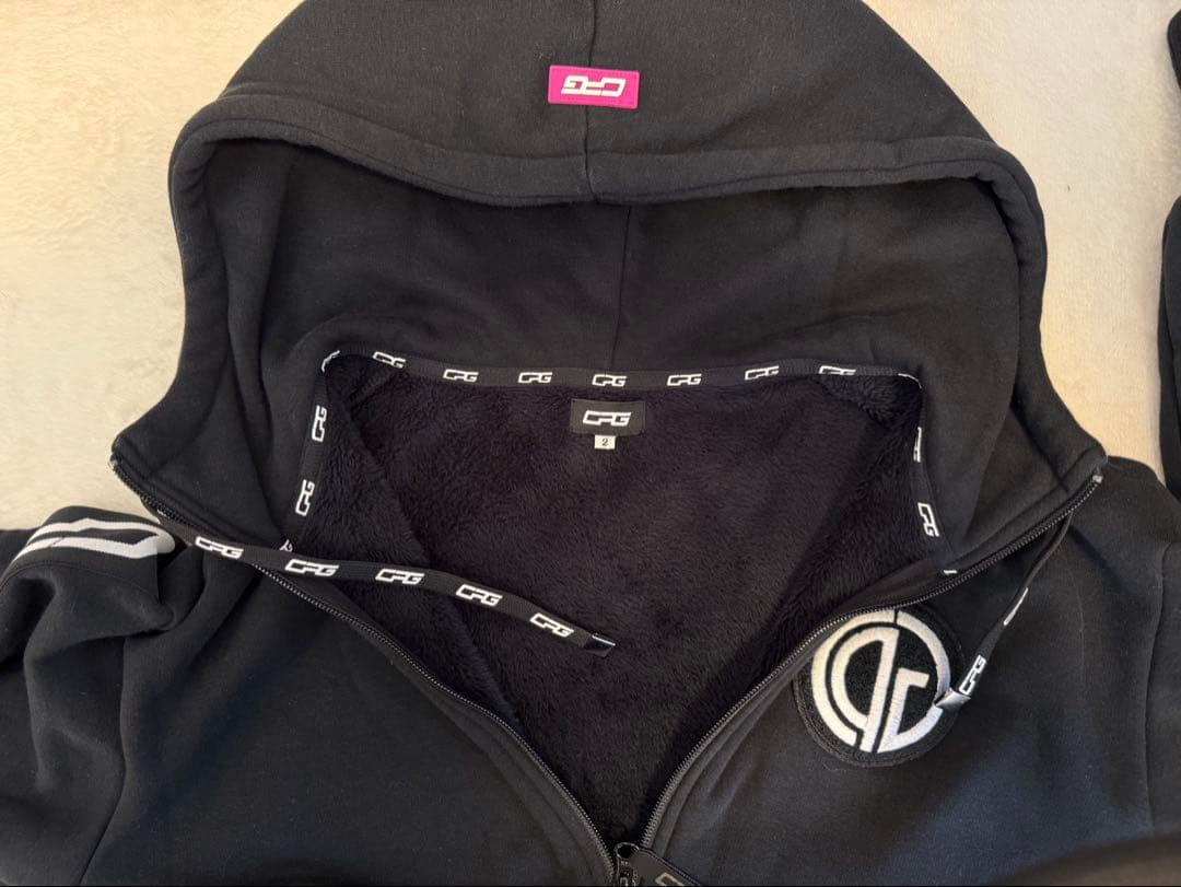 CPG GOLF シーピージーゴルフ ロングパーカー ベルト付き ブラック