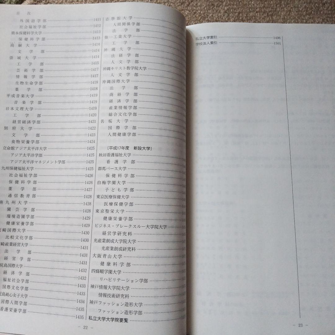 全国大学職員錄私立大学編 2005年