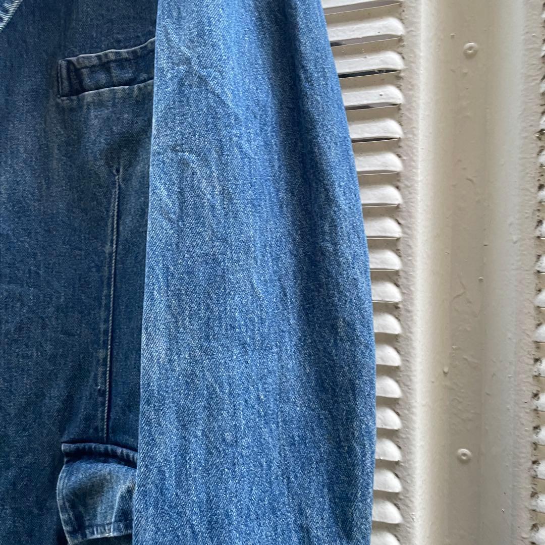 80-90s ラルフローレン USA製　デニムテーラードJKT L 三角タグ