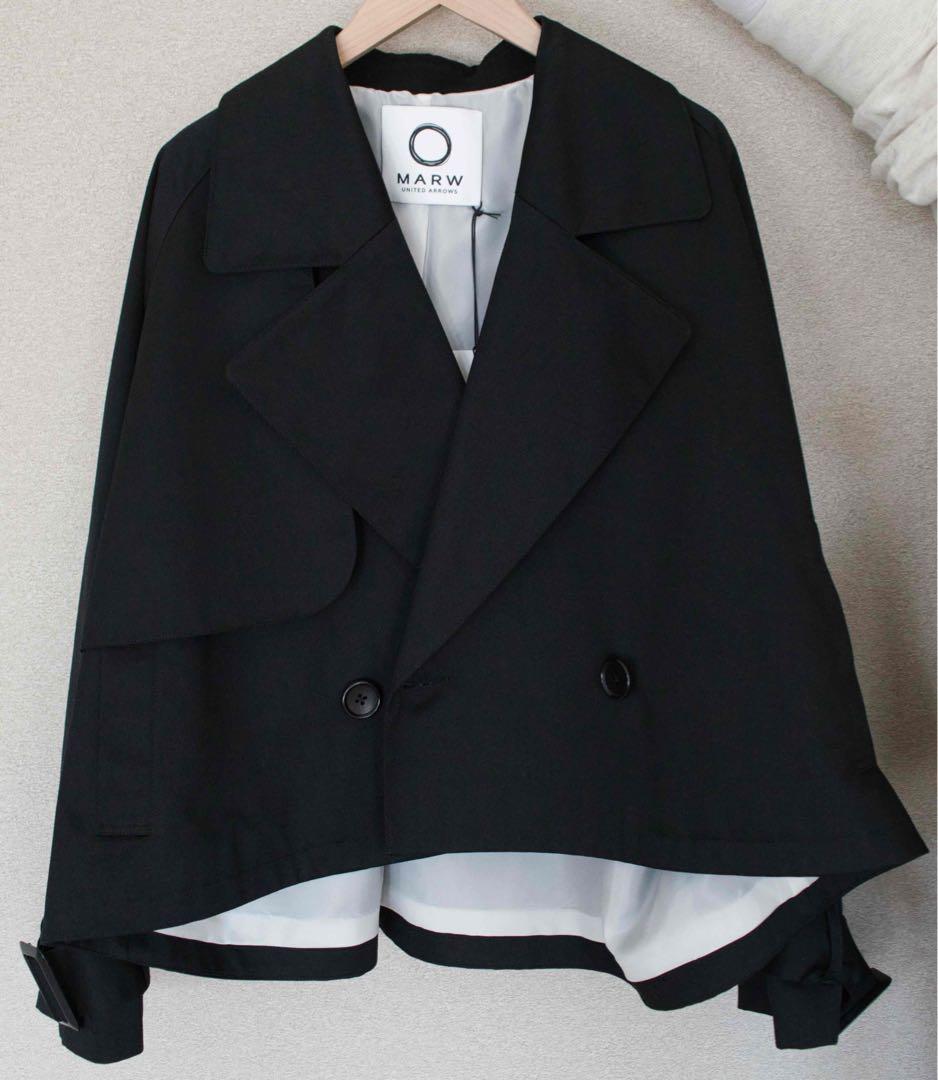 【新品】MARW UNITED ARROWS ショートトレンチ　ブラック36