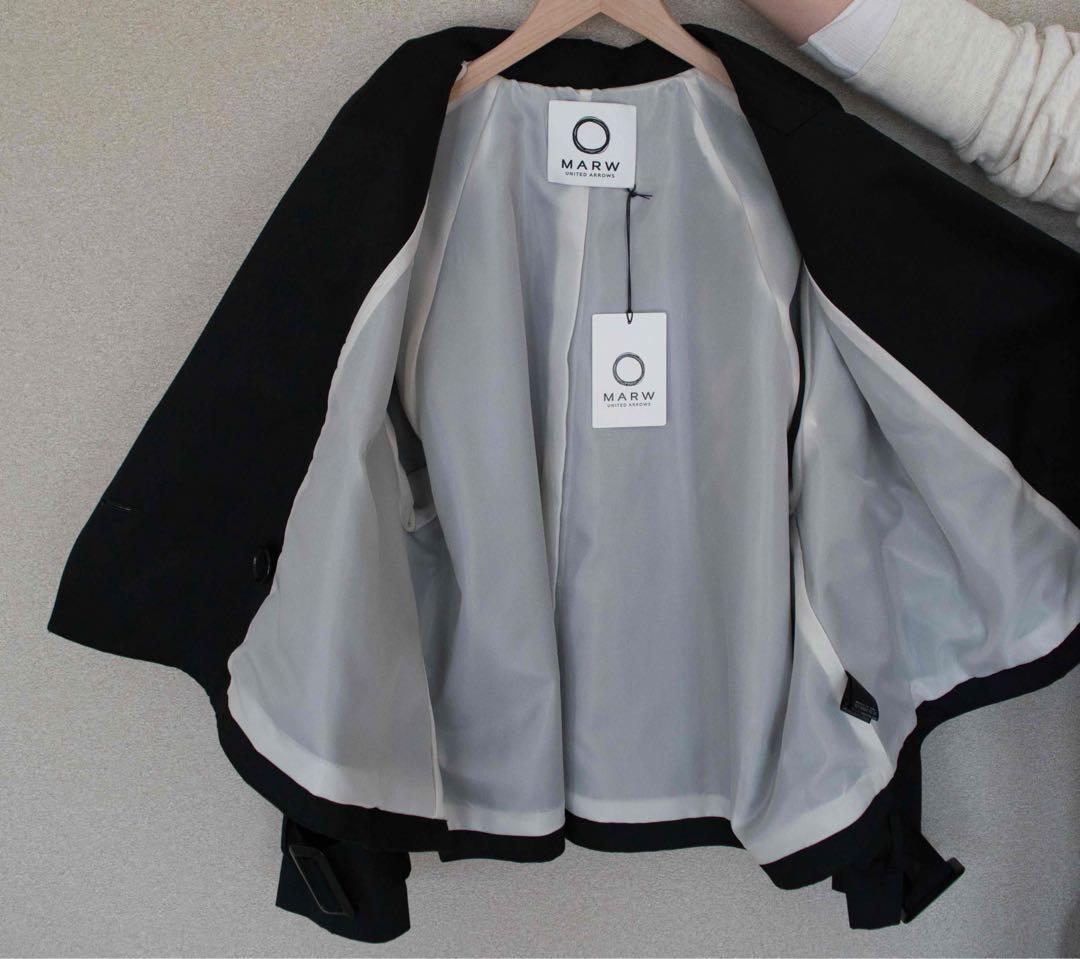 【新品】MARW UNITED ARROWS ショートトレンチ　ブラック36