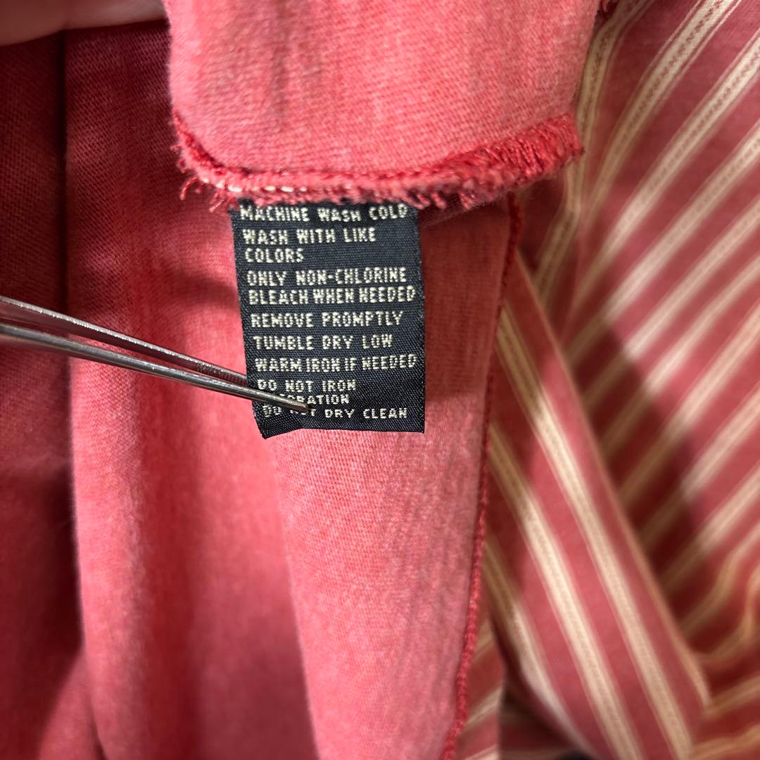 RRL Ralph Lauren ヘンリーネック ストライプ長袖カットソー L