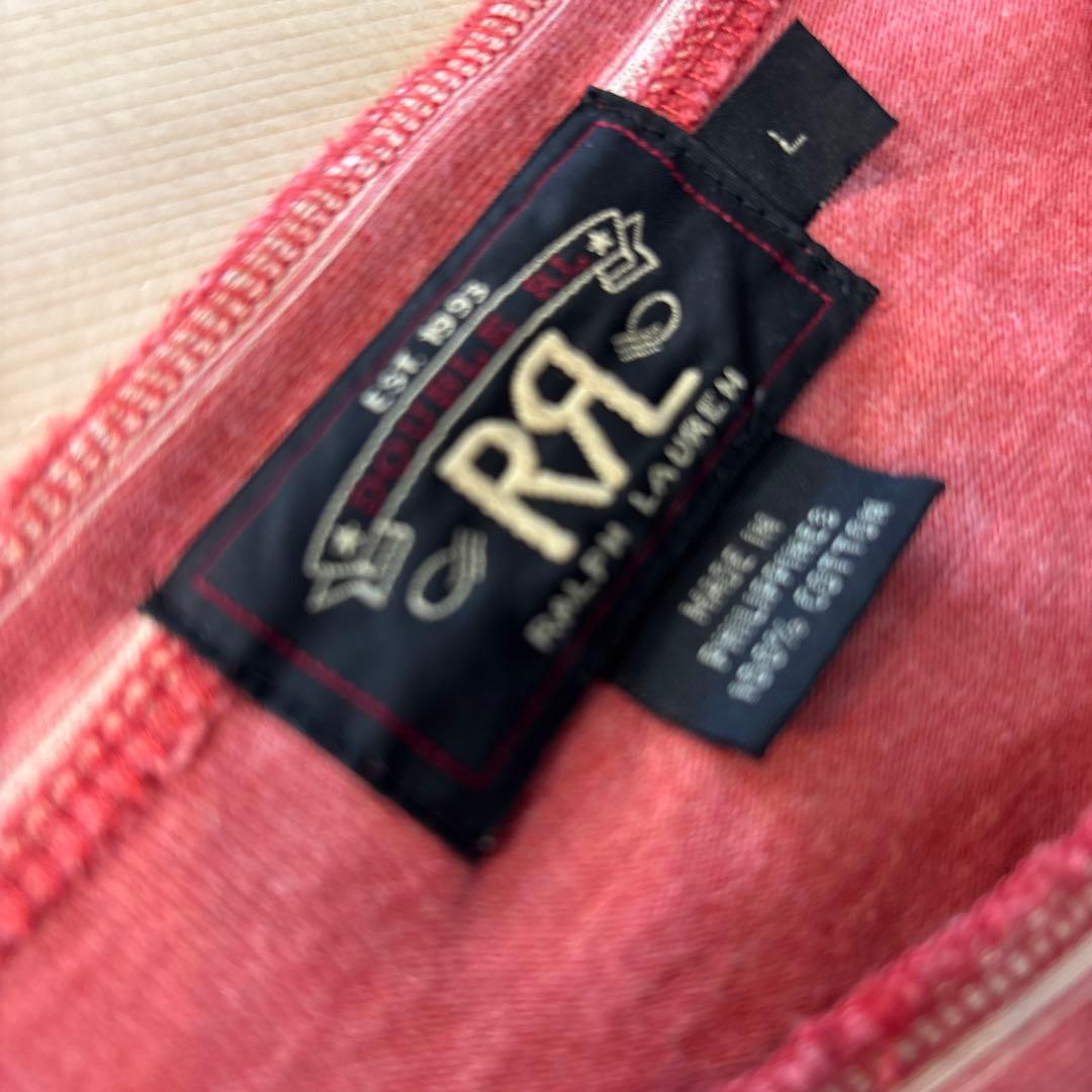 RRL Ralph Lauren ヘンリーネック ストライプ長袖カットソー L