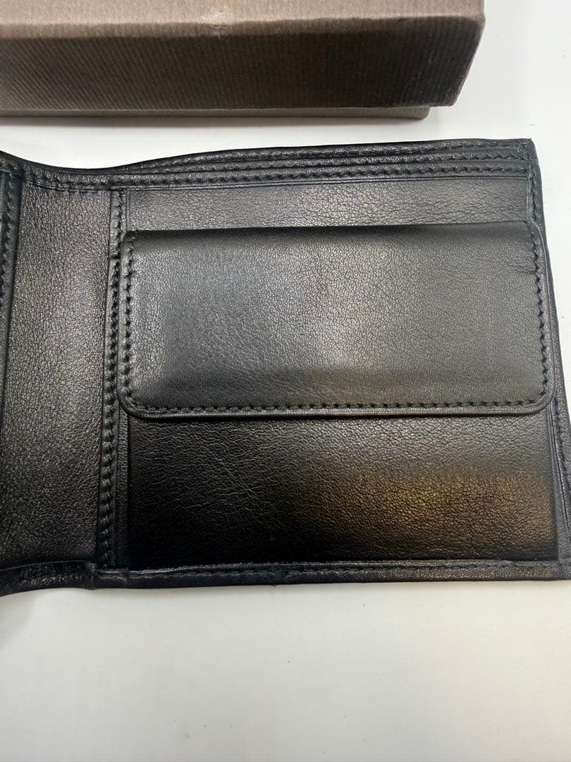 GUCCI メンズ 二つ折り財布 レザー ブラック 箱付き