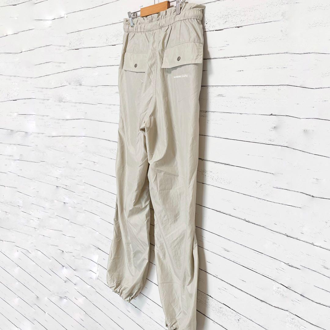 1498【アンドワンダー×ザラ】撥水パンツ ナイロンパンツ ウエストゴム S
