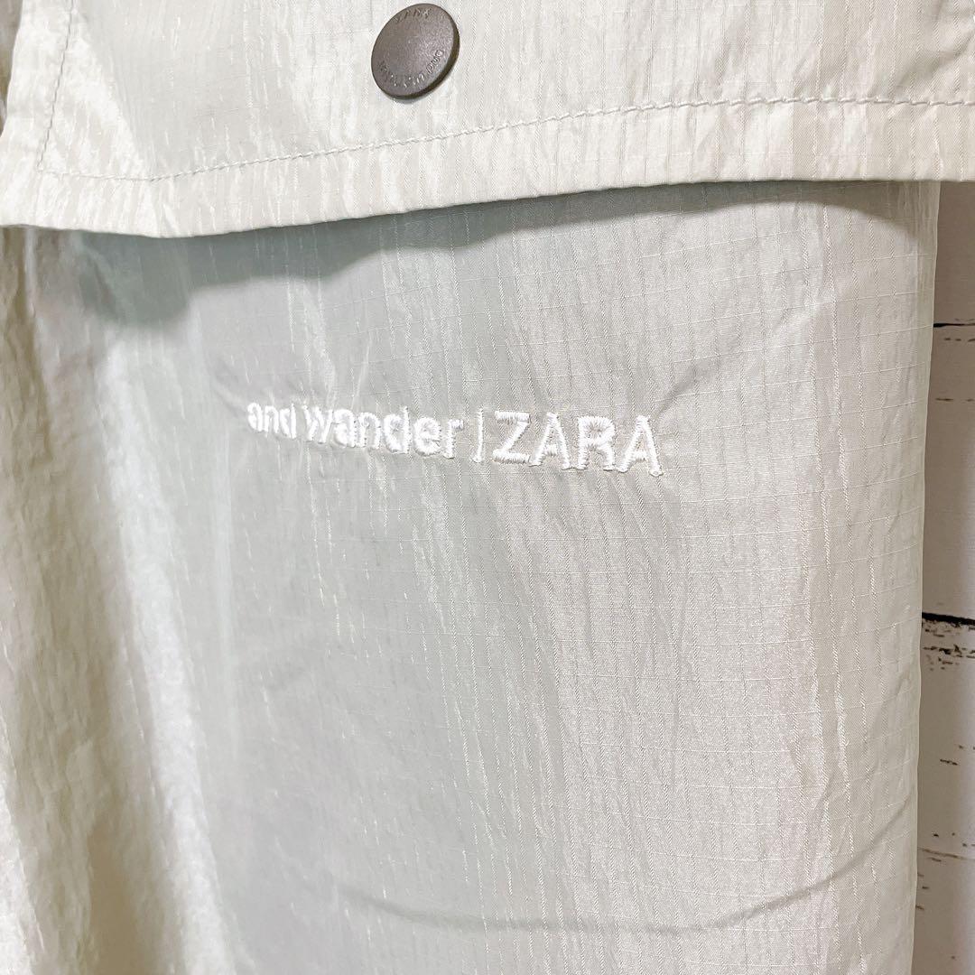 1498【アンドワンダー×ザラ】撥水パンツ ナイロンパンツ ウエストゴム S