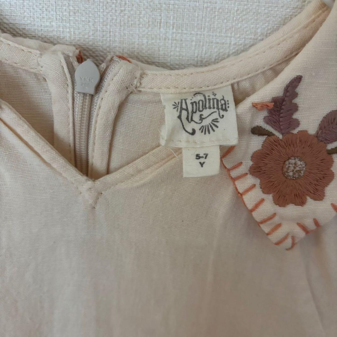 Apolina kids アポリナ　ワンピ　ワンピース　白